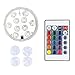 Produktbild Unterwasser-LED-Leuchten, Dapenda Wasserdichte Unterwasser-Fernbedienung LED-Farbwechsel-Licht für Badewanne, Teich, Vase-Basis, Eimer, Springbrunnen, Hochzeit, Weihnachten, 1 Pack