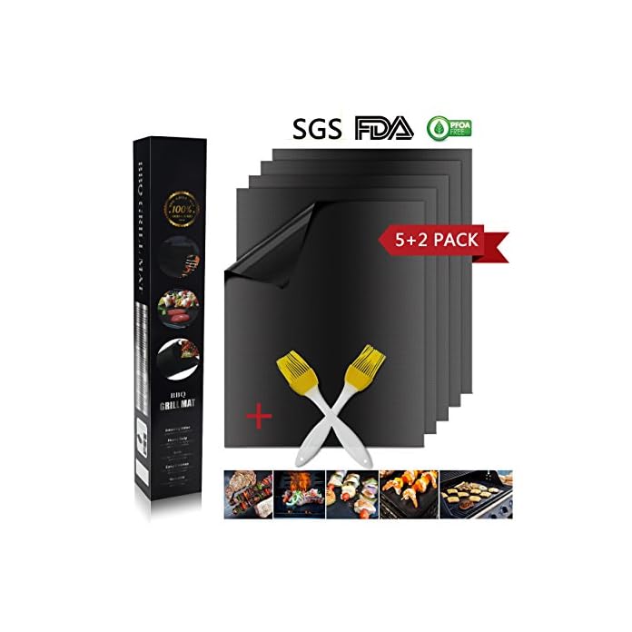 Ai Orange Bbq Grillmatte Set Von 5er Set 2 Grill Brste Antihaftbeschichtung Fr Bis 600 Grad 100 Nicht Stick Bbq Grill Fad Zugelassen Pdfa Kostenlos Einfach Waschen Funktioniert Auf Gas Holzkohle Elekt