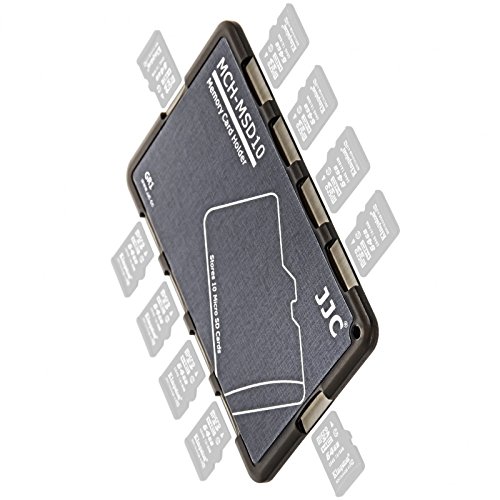 Extrem Kompaktes Speicherkartenetui Aufbewahrungsbox im Kreditkarten-Format fuer 10 x MicroSD - grau