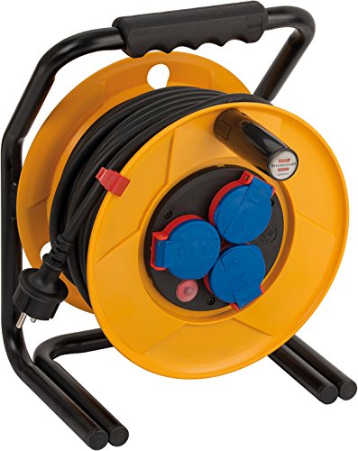 Preisvergleich Produktbild Brennenstuhl Brobusta IP44 Gewerbe- / Baustellen-Kabeltrommel (25m - Spezialkunststoff, Baustelleneinsatz und Einsatz im Außenbereich, Made In Germany) gelb