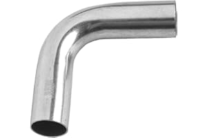 REACHMALL Gomito di scarico in acciaio inossidabile a 90 gradi per applicazioni automobilistiche (19 mm)
