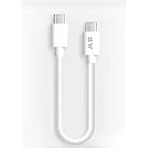 PDAteknoloji Type-C to Type-C PD 18w Kısa Hızlı Powerbank Şarj ve Data Kablosu - Beyaz 20cm C-453 (Type-C to Type-C)