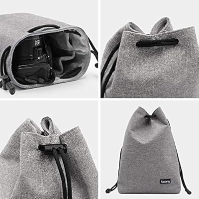 Boona Waterproof Velvet Protector Video Camera Small Travel Bag Case Drawstring Pouch for DSLR Nikon Canon Sony Pentax Camera and Lens Camera pouch L Gray aE Boona Waterproof Velvet Protector Video Camera Small Travel Bag Case Drawstring Pouch for DSLR Nikon Canon Sony Pentax Camera and Lens Camera pouch L Gray aE