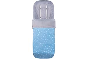 JYOKO KIDS Saco Gemelar, Babyzen YoYo compatible con Bugaboo Donkey (POLAR, BLUE SPARKLES)