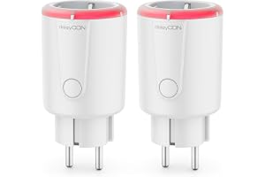 deleyCON 2x Digital Timer Nedräkningsfunktion Timer Omkopplare Brytare Uttag 1 till 5 Timmar Omkopplingstid max. 1800W Kontak