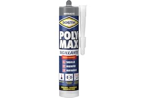 Bostik Poly Max Sigillante Antracite - sigillante universale permanentemente elastico e verniciabile, non ritira e resiste alla muffa