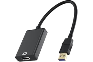 CELLWORLD Adaptateur USB vers HDMI,Convertisseur USB 3.0/2.0 vers HDMI 1080P Full HD Vidéo Audio Multi Moniteur pour PC/HDTV/Projecteur Compatible avec Windows XP 11/10/8/8.1/7/Laptop (Pas Mac & Vista & Linux)