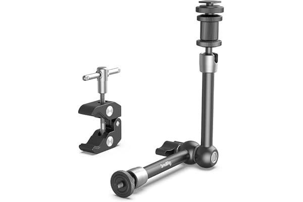 SmallRig Super Clamp and Magic Arm (11") with Cold Shoe Mount for Monitor, LED Light, Microphone - 3726