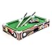 Produktbild Nexos Mini Pool Billardtisch Spielfeld mit LED-Beleuchtung Batterie 51 x 31,5 x 9 cm inkl. Queue Kugeln Dreieck Kreide Tischspiel Tischbillard für Groß und Klein
