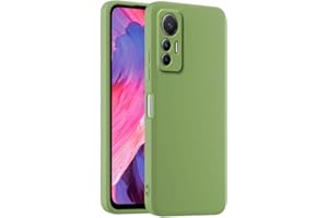 HULLIN Funda de Silicona Colorida para Teléfono, Adecuada para Xiaomi MI 12 Lite (6.55") - Verde Matcha