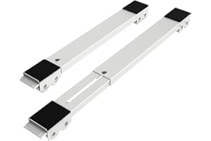 SPACEKEEPER Waschmaschinen-Untergestell mit Bremse, 2er-Set mobile Waschmaschinen-Untergestelle für Waschmaschine und Trockner, Kühlschrank, Gefrierschrank und Geschirrspüler, Belastung 300 kg, weiß