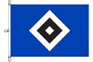Stormflag Hissfahne HSV Raute Flagges extra stärkere Ecke 120cmx180cm Außenflagge Polyester 110g/m2 mit drei Haken