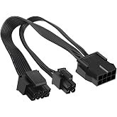 Alfais 4695 EPS 12V CPU Female To ATX 8+4 Pin Power Supply Converter Adapter Cable