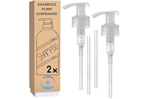 MEDI-PROTEX KEEPING YOU SAFE AT HOME & AT WORK Shampoo Pump Dispenser UNIVERSAL FIT 1000ml, 28mm Screw Top, 19cm Adjustable Tube, 2 Pack. Fits Most Bottles. Durable 2025 Model. 4ml Dose/Pump. NO FIT FULL REFUND GUARANTEE