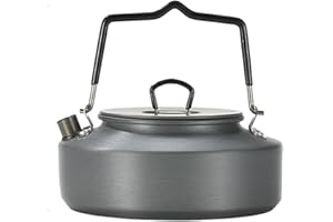 CAMPING MOON Campingmoon - Hervidor de té para acampar al aire libre, hervidor de agua para café, tetera, cafetera, para cocinar, mochilero, picnic, pesca