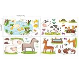 Decowall DW-1403 Feld mit Tieren Wandsticker Wandaufkleber Wandtattoo Kinderzimmer - 8