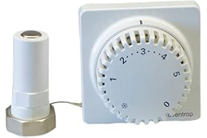 Oventrop 1012295 - Termostato Uni FH con telecomando con tubo capillare, 2000 mm, colore: Bianco