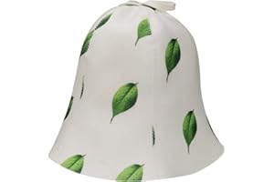 Wudaizhi Sauna Hat for Women Men Wool Fenth Russian Bath Hat Hojas De Nieve Sauna Capa De Vaporio Sombrero con Bucle De Colgar para Sala De Vapor Seco Y Caliente