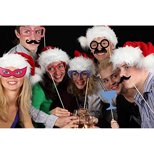 Itian 58 Stück Bunten DIY-Panel-Partyspaß Zubehör Requisiten für die Hochzeit Weihnachten Geburtstag Party Dusche Dekor - 6