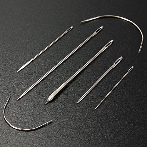 YCNK 14Pcs Hand Repair Polster Glover Segel Teppich Leder Curved Leinwand Nähnadeln - 3
