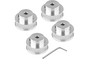 Euroharry 4 Stück GT2 Zahnriemenscheibe 40 Zähne 5mm Bohrung P40-GT2-6-BF GT2 Riemenscheibe Synchronrad GT2 Timing Pulley für 3D Drucker GT2 Zahnriemen 6mm Breite Gürtel