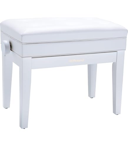 Banc De Piano Roland RPB-100BK - Noir Satiné | Rangement Partitions | Charge 158kg | Hauteur Fixe