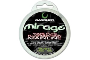 FIRST4FISHING Gardner Tackle Mirage Fluorocarbon - Carp Coarse Fishing Hooklink Leader Line