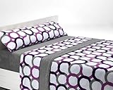 Incluye sábana bajera ajustable, sábana encimera y funda/s de almohada/s; válido para colchones de hasta 28/29 cms de grosor y 2 metros de largo
