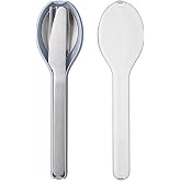 Mepal - 3 Piece Ellipse Cutlery Set - Set with Travel Case for Travel - Knife, Fork and Spoon - Stainless Steel -