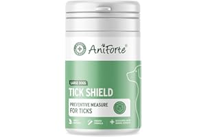 AniForte Bouclier Anti-tiques pour Chiens (35-50 kg) 60 gélules - Protection Contre Les tiques pour Chiens, comprimés pour la Protection Contre Les tiques, Naturel & Efficace