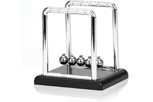 NHPY 1 Pezzi Pendolo di Newton, 5 Sfere in Metallo, Gioco di Fisica, Didattico, Decorazione da Ufficio E Scrivania, Ufficio Accessori Scrivania,Soprammobili Moderni,Antistress da Scrivania