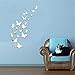 Produktbild Buyer-first® 20Pc DIY 3D Spiegel Wandaufkleber Schmetterling Wandtattoo Wandsticker Wandbild Dekoration für Kinder Schlafzimmer Kinderzimmer (Silber)