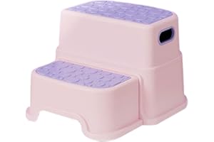 Balakaka Tritthocker für Kinder Zweistufiger with Non-Slip Surface Tritthocker Sehr Stabil 2-Stufen-Tritthocker Zerlegen Hocker für Kinder mit Griff für Badezimmer, Wohnzimmer, Küche und Toilette