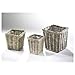 Produktbild Pflanzkorb Rattan grau 3´er Set