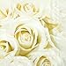 Produktbild Blanc/Festival Motif Roses Blanc-serviettes en Papier 3 plis 33 cm-déjeuner carrée-Lot de 20