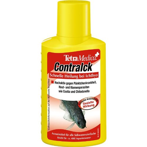 Tetra Medica Contralck (Arzneimittel für tropische Zierfische zur Behandlung der Pünktchenkrankheit und anderen Hautparasiten), 100 ml Flasche