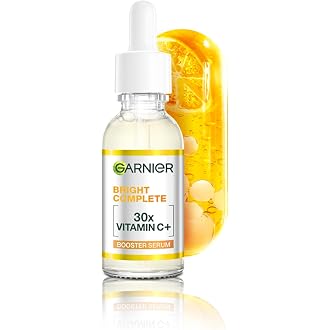 Garnier Vitamin C + Face Serum for Skin Brightening & Anti-Dark Spots, 50ml | 100X Stronger than Vit C |2% Niacinamide 0.5% Salicylic Acid/BHA |