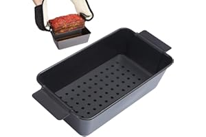 TAMUME Stampo per Polpettone in Acciaio al Carbonio a Sgancio Rapido con Vassoio Estraibile Sollevabile, Stampi da Forno Antiaderenti Teglia per Quiche, Polpettone e Lasagne