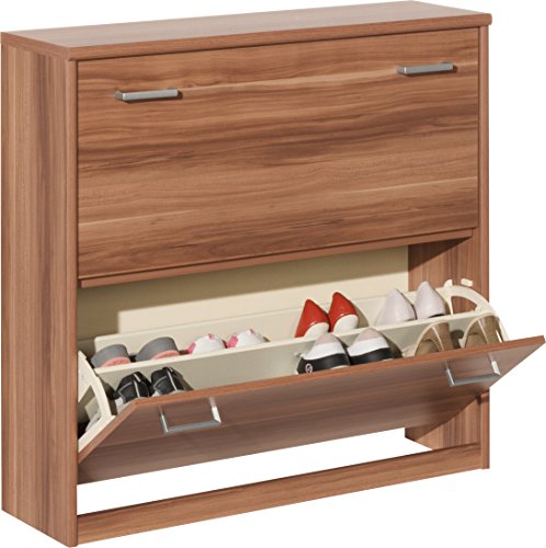 CS Schmalmöbel 65/82 Schuhschrank 82 Soft Plus Nussbaum (87x84x27)