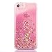 Produktbild iPhone 6S Plus Hülle,Mo-Beauty® Schutzhülle iPhone 6 Plus Hülle Transparent Hardcase,Dynamisch Treibsand Flüssige Fließend Wasser Schutzhülle 3D Kreative Liquid Bling Hülle Case Glitzer Glitter Shiny Glanz Sparkle Sterne Star Crystal Clear Case Transparent Handyhülle für iPhone 6 Plus/iPhone 6S Plus (5,5 Zoll) + 1 x Gehärtetem Glas Display Schutz