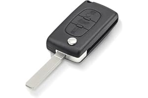 Kesiku Peugeot/Citroen Schlüsselgehäuse für Peugeot 207 307 308 407 607 807 Expert Partner Citroen C2 C3 Picasso C4 Grand Picasso C5 C6 C8 Ds3 Ds4 Berlingo Autoschlüssel,Peugeot 207 Schlüssel 3 Tasten