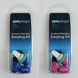 zenplugs Rose Bouchons d'oreille et moulé Bleu moulé Bouchons d'oreille pour dormir, ronflement et bain