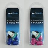 zenplugs Rose Bouchons d'oreille et moulé Bleu moulé Bouchons d'oreille pour dormir, ronflement et bain