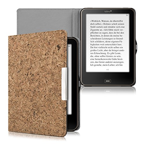 kwmobile Hülle für Tolino Vision 1 / 2 / 3 / 4 HD - Flipcover Case eReader Schutzhülle - Bookstyle Klapphülle Hellbraun