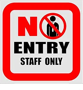 SIGN EVER Please Staff Only 3mm Sign Board Office Industrial Signage Business Commercial (8w X 8h inch) Pack of 1