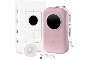 Phomemo D30 Label Maker - Impresora de Etiquetas térmicas de impresión fácil Impresora de Etiquetas térmicas Bluetooth Adorable Fabricante de Etiquetas inalámbricas, Rosa