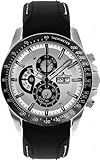 Jacques Lemans Sports Herren-Armbanduhr XL Liverpool DayDate Chronograph Leder 1-1635B