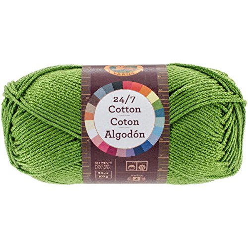 Lion Brand Yarn Company algodón de Lana, 100% algodón, Hierba