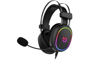 Hiditec | Auricular Gaming con Cable Sonido | Ultra cómodos | Foam con Efecto Memoria | Auricular Gaming Erys ARGB | Micrófono Integrado