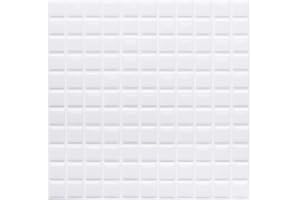 Yoillione Calcomanías de azulejos de mosaico 3D, calcomanías de azulejos de baño, azulejos blancos, azulejos de cocina, papel pintado de azulejos de pared, azulejos autoadhesivos de vinilo para